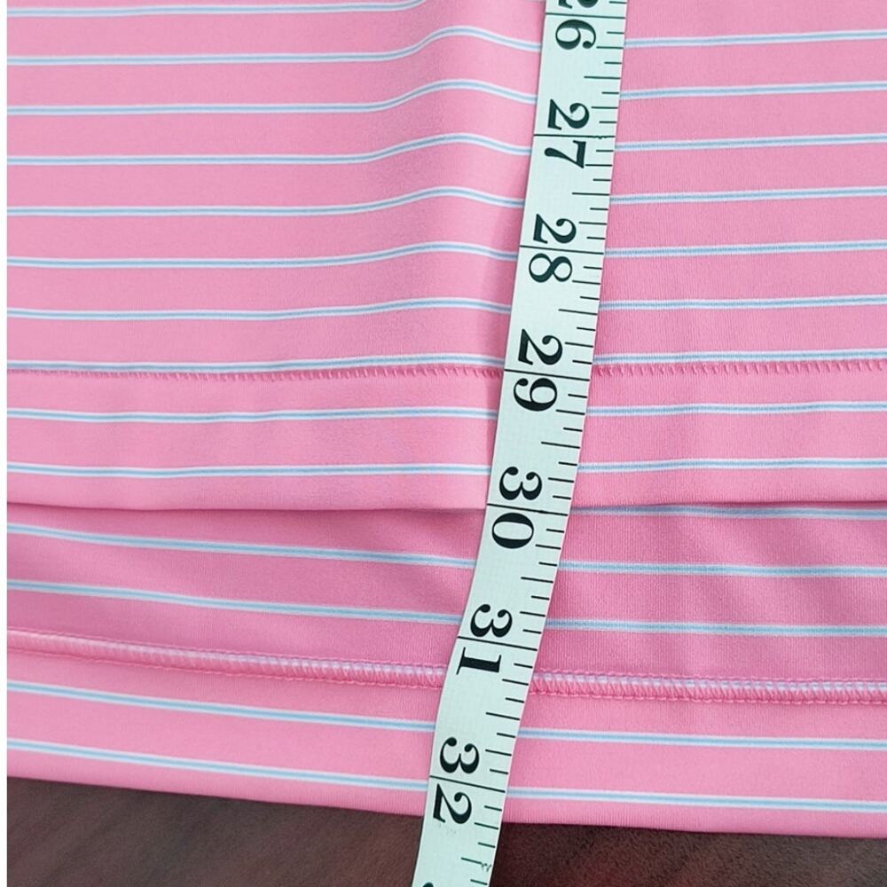 Peter Millar Summer Comfort Golf Polo Shirt Mens Sz XL Pink Stripe Short Sleeve - Picture 9 of 16